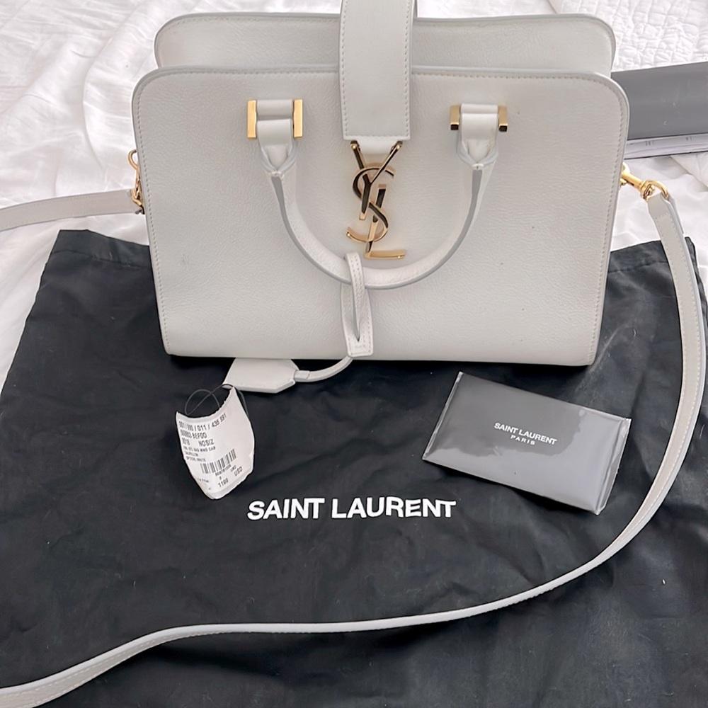 White YSL bag